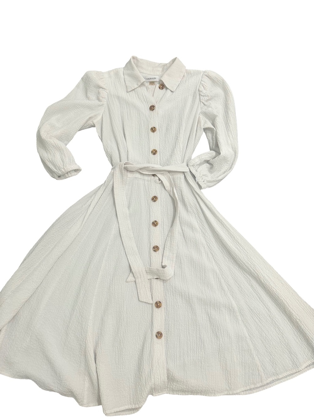 Women’s Button-Front Shirt Dress with Belt